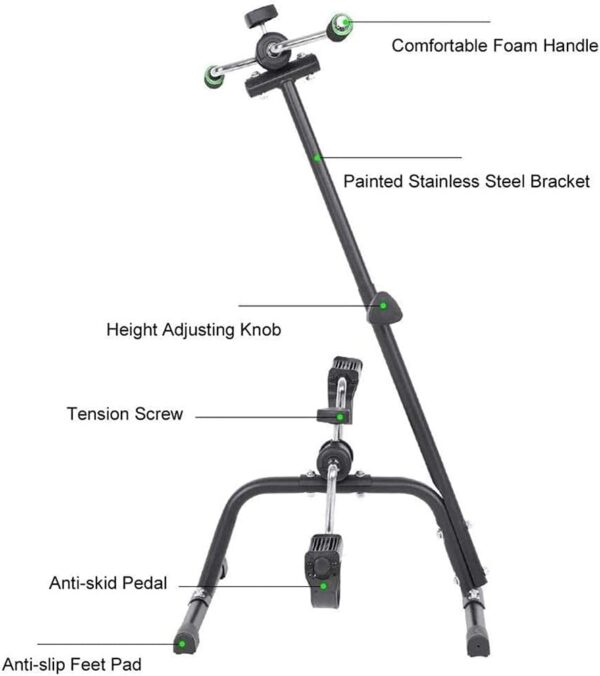 Sywlwxkq Bicicleta estática Ejercitador de Brazos y piernas - Máquina vendedora de Ejercicios para Brazos y piernas - Ejercitador de Pedal portátil - Equipo de Fitness para Personas Mayores - Image 6