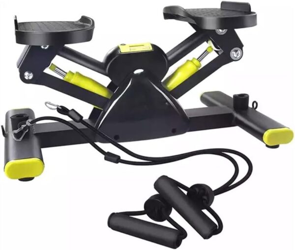 FAcoLL Steppers para Ejercicio, máquina de Pasos hacia Arriba y hacia Abajo con Pantalla LCD y Bandas de Entrenamiento Brazos, Mini máquina Ejercicios Paso, Ejercicio físico para escalones escaleras