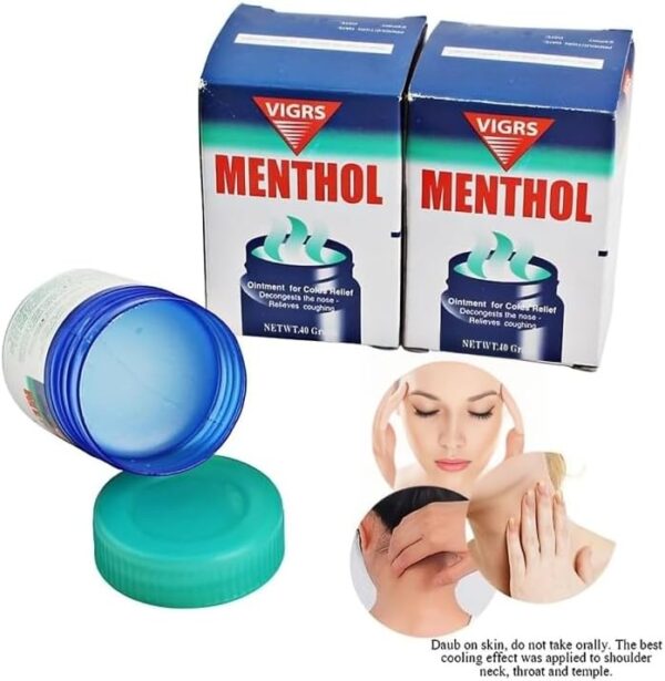 VIGRS MENTOL - Bálsamo muscular con efecto frío - Para deportistas, después del ejercicio o para masajes en el pecho o las sienes. En masaje, para relajarse - Image 6