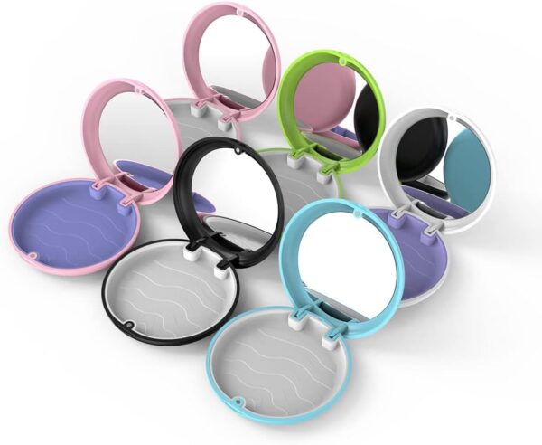 YOUYA DENTAL - Funda de retención de alineador ortodóntico sólido 2 unidades caja de retención de dentadura falsa, protector bucal, funda protectora con espejo para odontología de cuidado bucal - Image 4