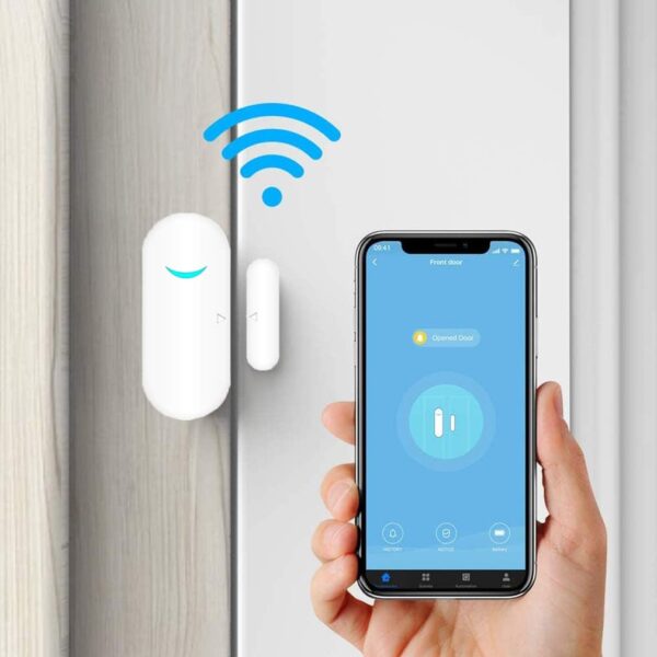 Sensores de Puerta y Ventana WiFi, Alarma Inteligente Tuya con Control de aplicación de notificación Gratuita, Sistema de Alarma de Seguridad para el hogar,Compatible con Alexa (Paquete de 4) - Image 4