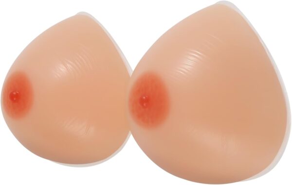 Vollence Un par de Formas de Senos de Silicona en Triángulo, Senos Falsos de Gel de Silicona para Prótesis de Mastectomía, Crossdressers, Inserciones Potenciadoras de Sujetador para Transgénero - Image 2