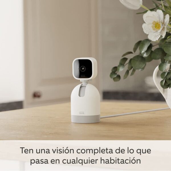 Blink Mini Pan-Tilt Cámara | Cámara de seguridad inteligente orientable, interior, con enchufe, audio bidireccional, vídeo HD y detección de movimiento, compatible con Alexa (negra) - Image 3