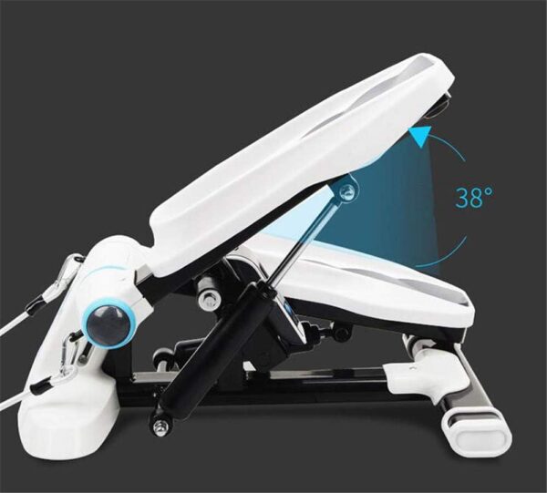 Fitness Stair Stepper, Equipo De Fitness Multifuncional con Bandas De Resistencia Y Monitor LCD Air Climber Stepping Fitness Machine, Ｗhite - Image 7