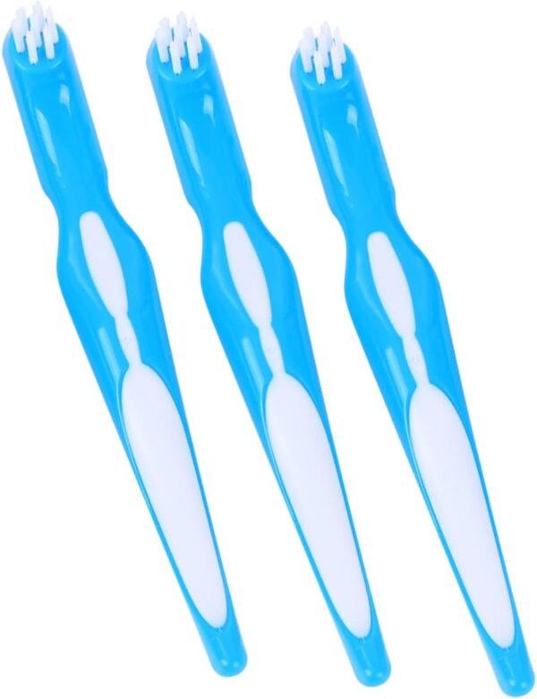 HAPINARY 6 Piezas cepillo de postizos cepillo de para niños herramientas de limpieza de dentaduras postizas doble Cuidado postiza Limpieza postiza Blue - Image 9