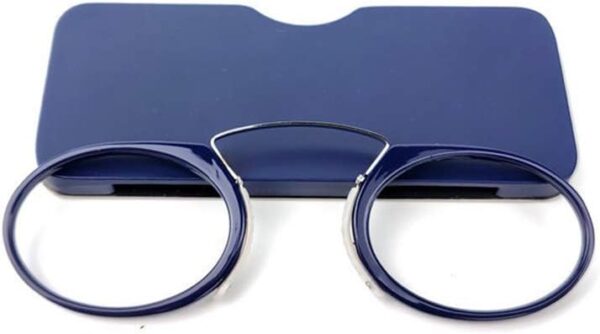 MMOWW Gafas de lectura unisex dise?o de nariz de clip gafas de lectura portátiles dise?o antideslizante gafas de lectura compactas(azul,+2.0) - Image 3