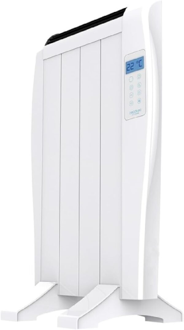 Cecotec Radiador Eléctrico Bajo Consumo Ready Warm 800 Thermal. 4 Elementos, 600 W, De pared o pie, 3 Modos, Temporizador, Mando a Distancia, Pantalla LED, Blanco - Image 6