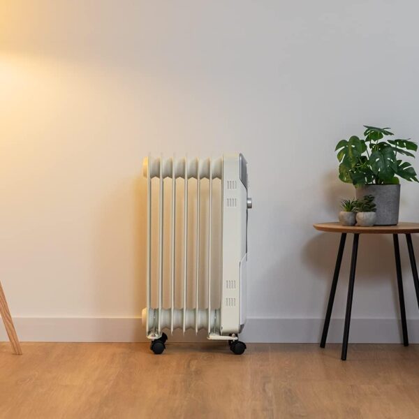 Cecotec Radiador Eléctrico de Aceite ReadyWarm 7000 Space. 7 Módulos, Bajo Consumo, 1500 W, 3 Niveles, Recogecables, Sistema de Seguridad, Ruedas, 15 m2 - Image 6
