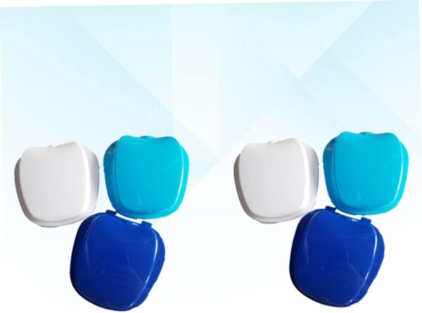 DOITOOL 6 Piezas diente falso entrenador de mandíbula pegamento Caja de almacenamiento de dentaduras retenedor de prótesis caso de postiza dedicado caja de dentaduras postizas - Image 8