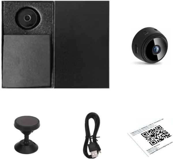 eCorvus Mini Cámara Espía Sin Cables WiFi: Cámaras Ocultas y Camufladas de Vigilancia para Coche, Interior y Casa. Grabación y Videovigilancia Móvil por Internet, Spy Camera para Espiar y Vigilar - Image 2