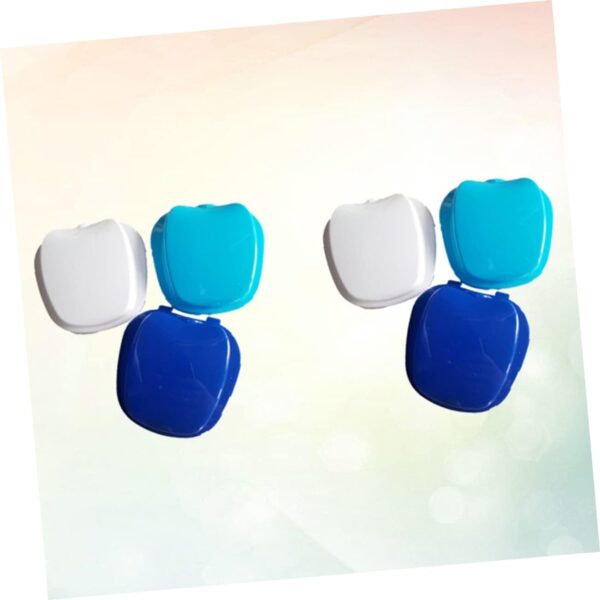 DOITOOL 6 Piezas diente falso entrenador de mandíbula pegamento Caja de almacenamiento de dentaduras retenedor de prótesis caso de postiza dedicado caja de dentaduras postizas - Image 6