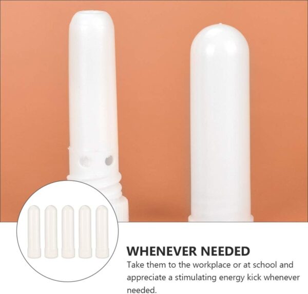 COHEALI 10 Piezas Blanco Aromaterapia Nasal Inhaladores Blancos Tubos Aceite Esencial Inhaladores Recargables Para Aceites Esenciales - Image 5