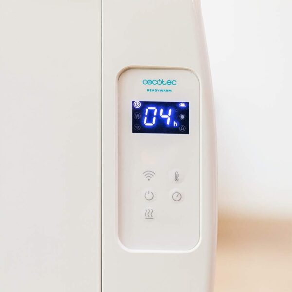 Cecotec Radiador Eléctrico Bajo Consumo Ready Warm 800 Thermal Connected. 4 Elementos, 600 W, De pared o pie, Temporizador, Mando a Distancia, Pantalla LCD, Control Wifi - Image 4