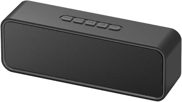 Sonkir Altavoz Bluetooth portátil, Altavoz inalámbrico Bluetooth 5.0 con Graves estéreo 3D Hi-Fi, batería incorporada de 1500 mAh, Tiempo de reproducción 12H (Negro)