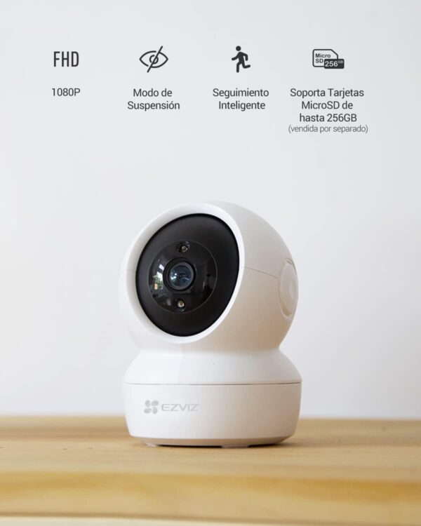 EZVIZ C6N (2-Pack) Cámaras Vigilancia WiFi Interior 360º, 1080P Camara Vigilancia Bebé/Mascotas, Visión Nocturna, Audio Bidireccional, Detección de Movimiento, Control Remoto, Compatible con Alexa - Image 2
