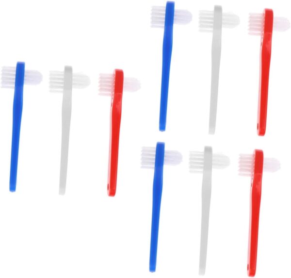 Healeved 9 Piezas cepillo de toothbrush escova dentes accesorio para el cuidado de los cepillo de frenos cepillo de limpieza kit de limpieza de dentaduras postizas duro