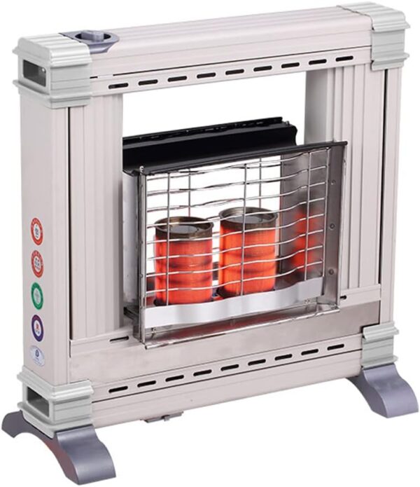 HYQNG Calentador de Gas Natural, calefacción de Cobertura Total de 360°, Calentador portátil con protección contra descargas, Adecuado para Espacios de 30-80 m^2, Regulación de Temperatura