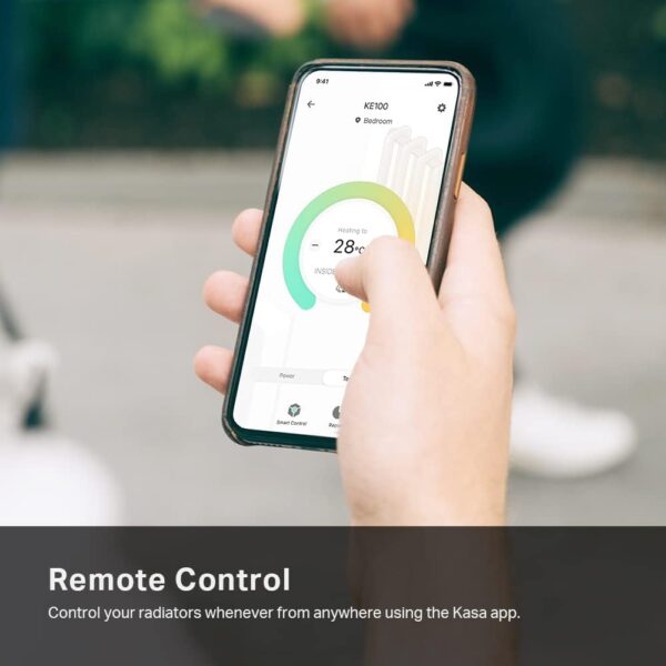 Válvula de radiador con termostato Inteligente TP-Link Kasa, válvula de radiador Inteligente, Ahorro de energía, válvula de termostato de radiador con Pantalla LED, programación TRV Inteligente, func - Image 4