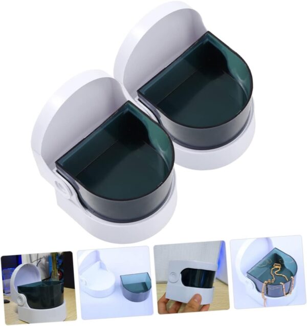 HAPINARY 2 Piezas Mini Limpiador De Joyas Lavadora De Vasos Limpiador De Joyas De Plata Lavadora Portatil Limpiador Eléctrico De Joyas Estuche Limpiador De Retenedores El Plastico - Image 9