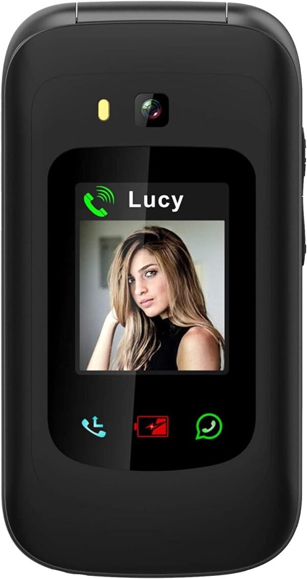 Funker E400I Comfort Pro - Telefono Móvil, Whatssapp 4G para Personas Mayores con Sistema Audio Pro, Amplificador y Compatible con Audífonos, Pantalla Táctil con GPS y Botón SOS, Facil de Usar (Negro) - Image 2