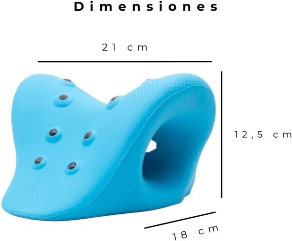 ABB4US | Almohada con 8 Puntos magnéticos para Mayor Alivio del Dolor de Cuello | Dispositivo tracción Cervical Corrector de Postura | relaja, estira y Alivia tensión | Neck Cloud (Celeste) - Image 3