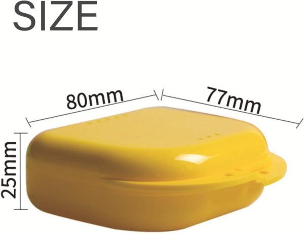 6 Piezas Caja ortodoncia,Caja ferula dental,Caja de baño para dentadura postiza,Caja dentadura postiza,Para proteger los dientes con agujeros de ventilación, caja de dentadura de ortodoncia - Image 3