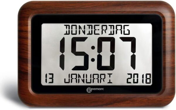 Reloj Calendario - Geemarc Viso10 con Ajuste Automático de la Hora y Caracteres Grandes - Para Personas que Viven con Alzheimer - Funciona con Pilas - Sin Retroiluminación - Versión ES - Image 6