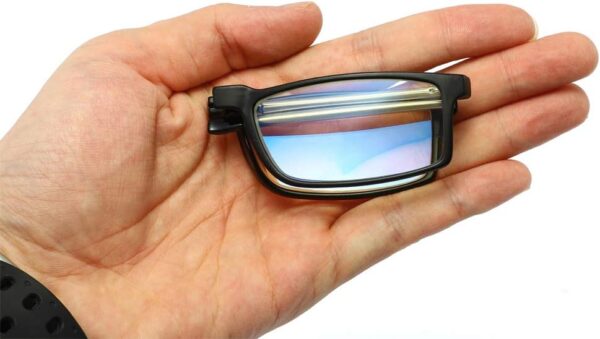 KoKoBin Gafas de lectura plegables antiazules para hombre y mujer con estuche rígido plegable - Image 6