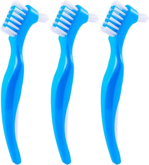 3 uds. Cepillo Limpiador para Ortodoncia | doble Cara y punta de Precisión | Limpieza Dentadura Postiza, Retenedor, Prótesis dental, Férula, Alineador