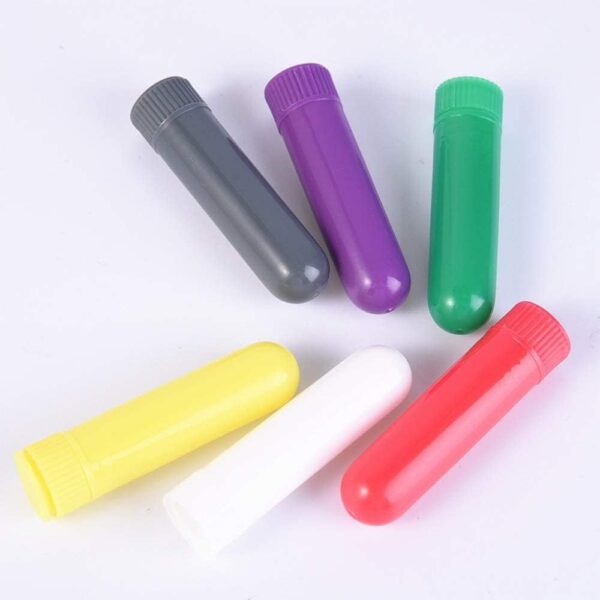 Kiuiom Plástico Tubo Aromaterapia,Tubos de Aceite Esencial,Palillos de Inhalador,Inhaladores Nasales 7pc Inhalador Aromaterapia con Mechas para Relajar el Cuerpo y Ayudarlo Dormir - Image 2