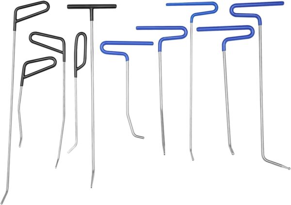 Innytund Rods Dent Removal Kit 10 piezas Dent Rods Kit 201 Stainless Steel Paintless Dent Removal Rods Dent Repair Hooks Rods Set Auto Body Dent Repair Hook Robs Removal Tools, DenGFEN - Image 5