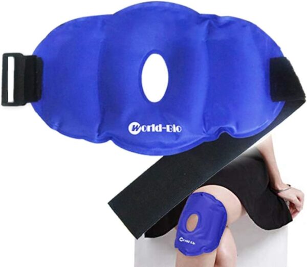 Bolsa de Hielo para Lesiones de Rodilla, Paquete Frío Reutilizable y Flexible con Envoltura, Terapia de Frío y Calor para Aliviar Dolor tras Cirugía, Artritis, Hinchazón, Esguince- 11.5'' x 7'' - Image 2