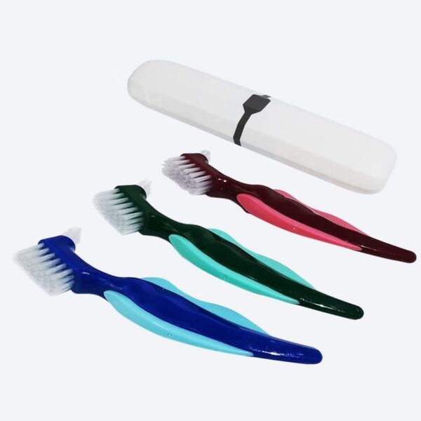 6 Piezas Cepillo de Limpieza para Dentaduras, Dentadura Conjunto de Cepillo, Limpieza para Dentaduras, Cepillo para dentaduras postizas Cepillo de dentadura Caja de dentadura, para el cuidado dental - Image 6