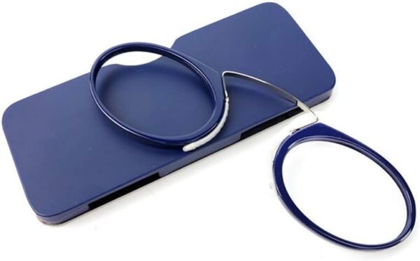 MMOWW Gafas de lectura unisex dise?o de nariz de clip gafas de lectura portátiles dise?o antideslizante gafas de lectura compactas(azul,+2.0) - Image 4