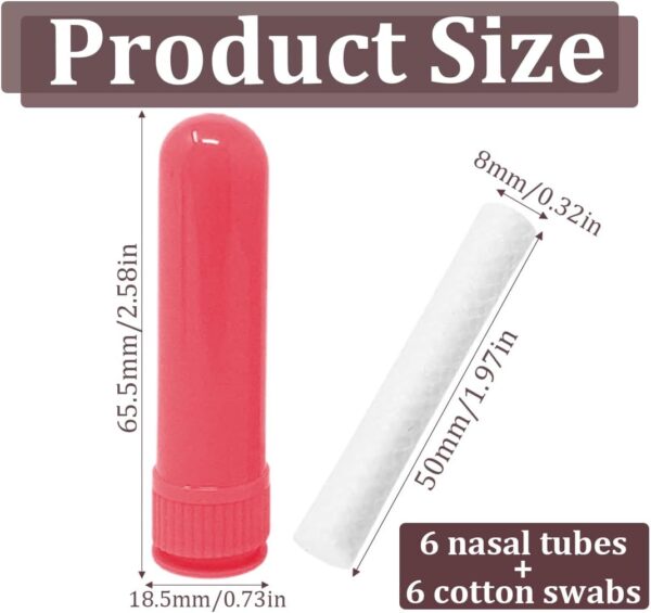 WeddHuis 6 piezas stick perfumador para aceites esenciales, inhalador nasal absorbente de humedad, stick perfumador con mecha, stick inhalador recargable - Image 2