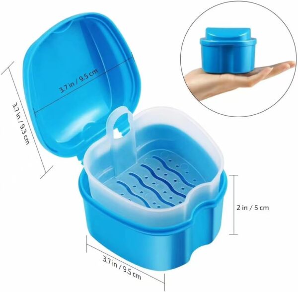 Caja de Baño de Dentadura Dental,Funda Invisalign Caja de Retención Caja de Dentadura Postiza Dental Ortodoncia Dientes Falsos Contenedor de Almacenamiento Caja de Dentadura Postiza para Viajes - Image 5