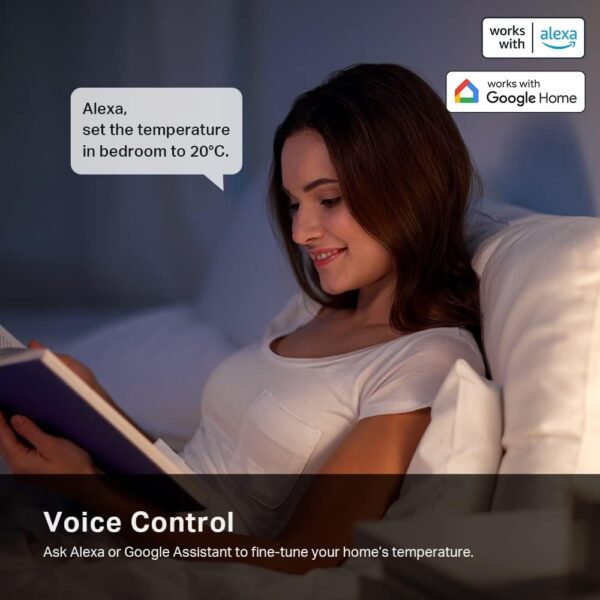 Válvula de radiador con termostato Inteligente TP-Link Kasa, válvula de radiador Inteligente, Ahorro de energía, válvula de termostato de radiador con Pantalla LED, programación TRV Inteligente, func - Image 5