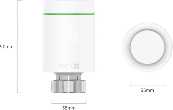 EZVIZ Válvulas Termostaticas WiFi Inteligente, Kit de 2 Termostatos de Radiador con A3 Puerta de Casa, Control de Calefacción Energética Eficiente, DIY Instalación, Automatización del hogar, T55 Kit - Image 9