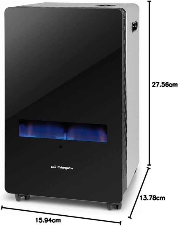 Orbegozo HBF 100 - Estufa de llama azul, 3800 kW, clase energética A, gas butano y propano, triple sistema de seguridad: desconexión automática, analizador atmosférico, encendido piezoeléctrico - Image 8