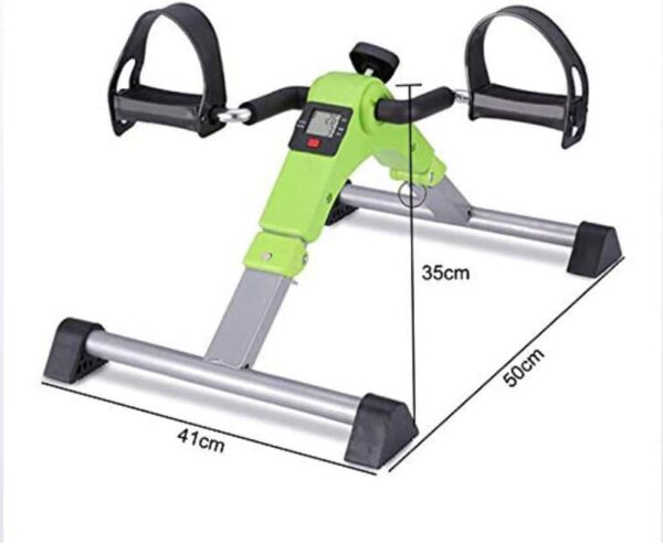 LUNEZY Ejercitador Plegable de Pedales para Brazos y piernas Mini Bicicleta estática portátil para Interiores Gimnasio Fitness Pierna Cardio Entrenamiento Resistencia Ajustable con Pantal - Image 6