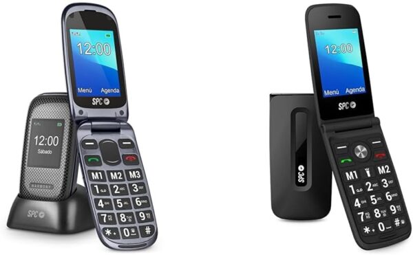 SPC Harmony - Teléfono móvil con Tapa para Personas Mayores con Números y Letras Grandes & Titan - Teléfono Móvil de Tapa para Mayores, Botones y Teclas Grandes, Fácil de Usar