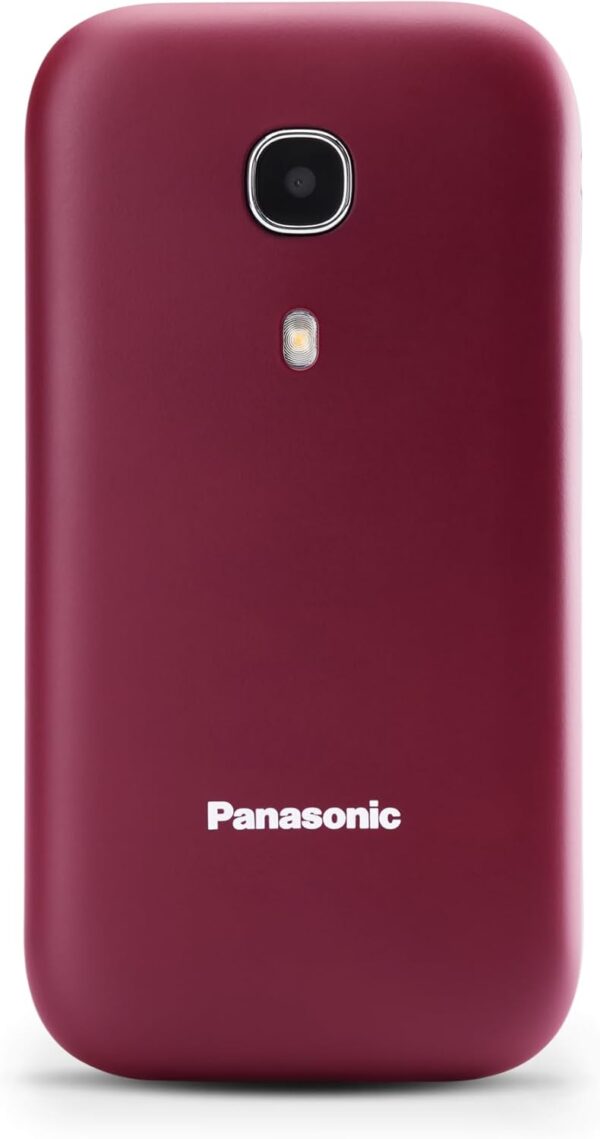 Panasonic KX-TU400EXR - Teléfono Móvil Para Personas Mayores (Botón SOS, Pantalla color TFT 2.4", 450HRS en Reposo, 4HRS de Conversación, Linterna, Cámara, Bluetooth), color Burdeos - Image 14