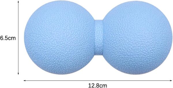 NUZAMAS Bola de masaje de cacahuete, fitness, bola de cacahuete, yoga, TPR, pelota medicinal sólida para relajación miofascial, relajación muscular, masaje acupuntual, azul - Image 7