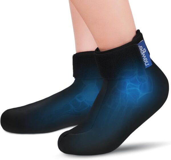 NEWGO Calcetines de enfriamiento para tobillos, para lesiones, reutilizables, para terapia de frío y calor, para lesiones en los pies, hinchazón de tobillo, esguinces, 2 unidades