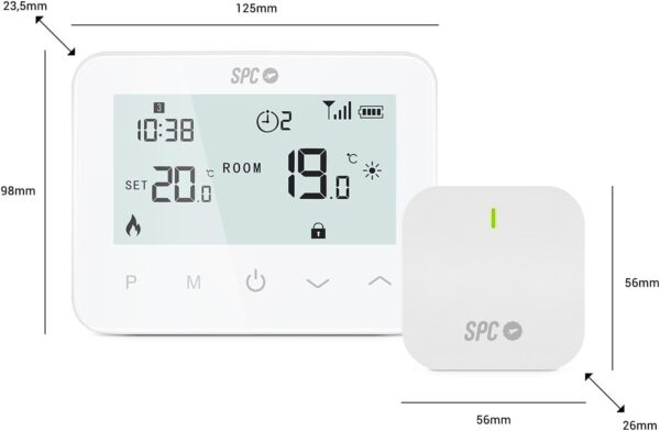 SPC Vesta Thermostat – Termostato calefacción WiFi para Caldera de Gas, manejo Inteligente por App, Compatible con Alexa/Google, detección de Ventanas Abiertas, programable y de Pared – Blanco - Image 2