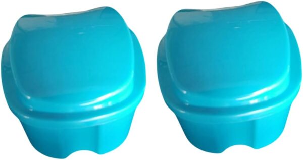 DOITOOL Caja De 2 Piezas Limpiador De Dentaduras Postizas Caso De Retención Entrenador De Mandíbula Kit De Reparación De Dentaduras Postizas Pegamento Dedicado Caja De Dentaduras Postizas - Image 2