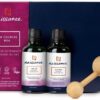 Naissance Set de Aceites De Masaje Orgánico The Couples Box Kit - Juego de Regalo Para Parejas 2 x 50ml Aceite Natural Con Masajeador De Madera