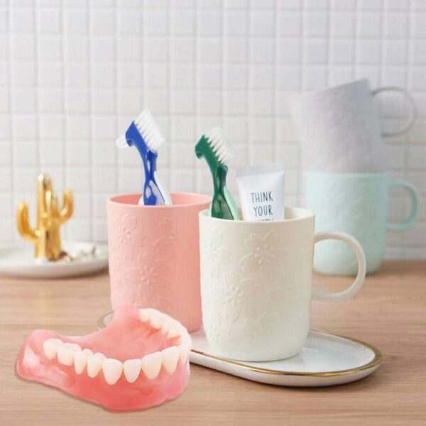 Cepillo de Dientes para Dentaduras Postizas, 3 Piezas Cepillo de Dientes Postizo, Cepillos de Dientes para Limpieza de Dentaduras, Cepillo de Dientes Cerdas para el Cuidado de Las Dentaduras - Image 5