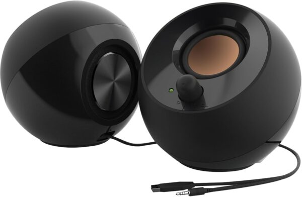 Creative Labs Pebble 4.4W Negro altavoz - Altavoces (2.0 canales, Alámbrico, 3,5 mm, 4,4 W, 100 - 17000 Hz, Negro)