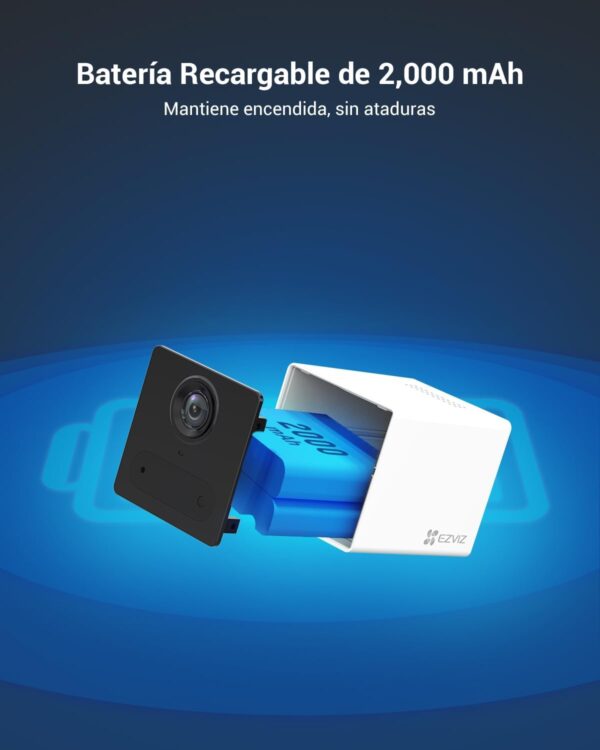 EZVIZ Camara Vigilancia WiFi Interior sin Cables, 1080P Cámara Batería 2000 mAh, Detección de Movimiento Humano PIR, Visión Nocturna Infrarroja, Audio de 2 Vias,Soporta Tarjeta SD hasta 512GB,CB2 - Image 4